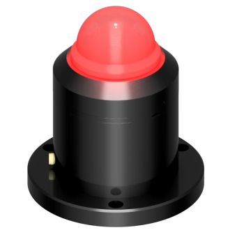 Lopolight 301-411ST-B-RPM-I - Obstruction Light, Red, Hemispherical, Double, Ice-Class