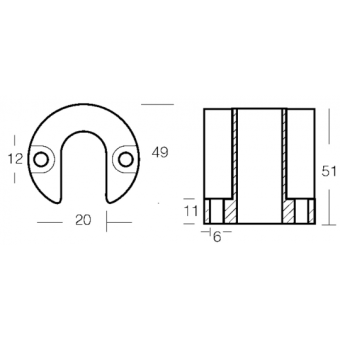 E. Polipodio Zinc Collar For Bravo I-II-III Engine