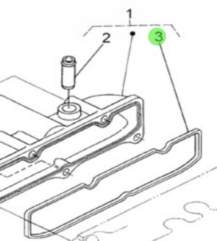 Nanni Diesel 970302914 - Intake Manifold Gasket for 3.100HE and N3.30 Engines