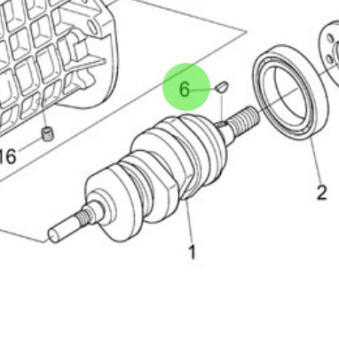 Nanni Diesel 970313643 - Woodruff Key for Fuel Camshaft
