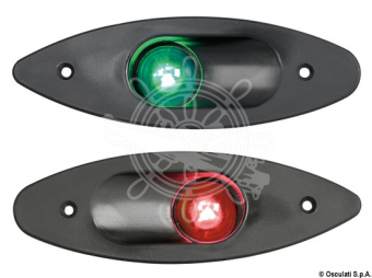 Osculati 11.129.02 - Built-In ABS Navigation Light Green/Black