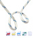 English Braids 16120100910 Braid On Braid 12 mm White/Blue 100m Roll