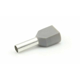 Double Ferrule Wire Connector - Black, 2 x 1.5 mm², 100 pcs