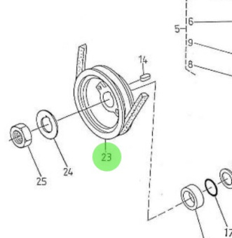 Nanni Diesel 970511516 - Crankshaft Pulley D115 for 4.110HE Engines