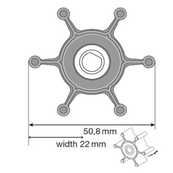 Johnson Pump 09-810B-1 - MC97 Impeller Service Kit for SPX F4 Pumps