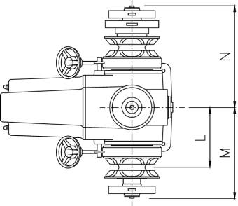 Lofrans Windlass Horizontal, Model 'Titan B', 24v, 2300w, 2x Chain Gipsy 12-13 Din766 & 1x Drum