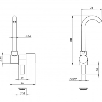 Low Spout Tap