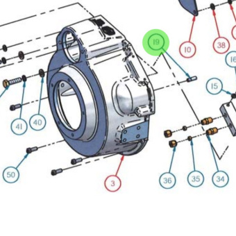 Bukh 217-00744 - Locating Bolt for EPA28 and EPA36 Flywheel Housings