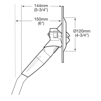 Whale DS2124B - Twist Mk2 White Angled Hot/Cold Hand Shower