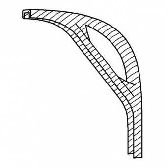ARC Marine Teak Profile Handgrip Corner For 18.5 mm