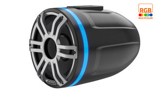Hertz HTX 8H S-FL-G - 8" Marine Tower Sport Speaker Black RGB LED, Flush Mount, Single, 400 Watt