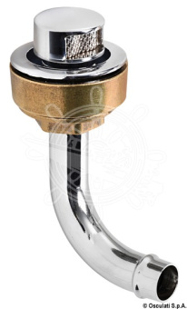 Osculati 20.285.03 - Fuel Vent Chromed Brass Elbow 90° Right 20 mm