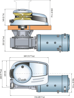 Quick Dave Vertical Windlass 3000W/24V/14mm With Drum