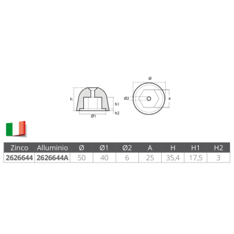 Tecnoseal Zinc BCS Bow Thruster Ogive