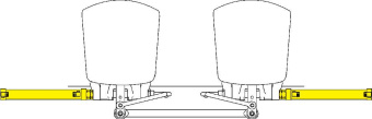 SeaStar Hydraulic Outboard Steering/Side Mount, 2 Engines