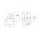 Hinge Opening T Joint 60° 22 mm