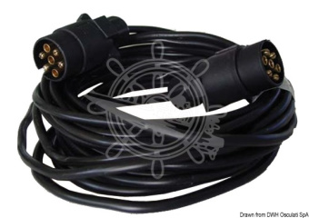 Osculati 02.024.05 - Extension Cable For Trailer 2 Plugs/7 Poles 8 m