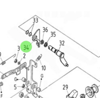 Nanni Diesel 970313666 - Stop Lever for N4.115 Engines