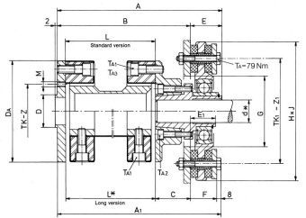 Centaflex Flexible Propeller Shaft Coupling With Thrust Bearing, AGM-140, Max. 1875nm (Pleasure Craft)