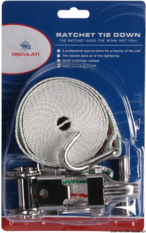 Osculati AISI 304 Stainless Steel Ratchet Tie-Down Straps 25-38 mm