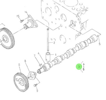 Nanni Diesel 970307319 - Camshaft Assembly for 4.200HE, 4.220HE, N4.40 and N4.50 Engines