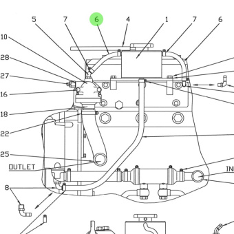 Bukh 530P0011 - Fuel Hose Ø11/Ø17 for DV36 and DV48 Keel Cooling