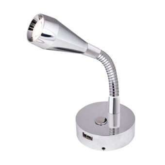 Båtsystem SX1CUSB - Leia Reading Light SX1 Chrome with USB