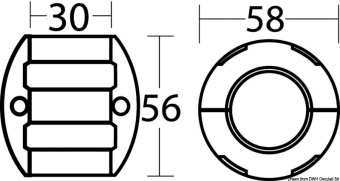 Volvo Penta 3807400 DPH/DPR Zinc Shaft Anode - Osculati 43.226.48