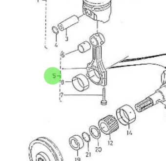 Nanni Diesel 970141505 - Complete Connecting Rod for 2.40HE Engines