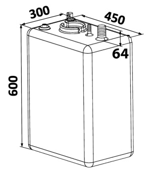 Osculati 52.036.06 - Fuel Tank PE 70 L