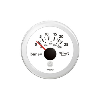 Veratron ViewLine Engine Oil Pressure 25Bar White 52mm
