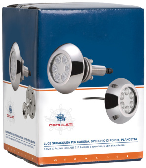 Osculati 13.299.01 - Underwater Light 12x3W Blue LEDs with Screws