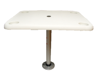 Allpa Table Top Rectangular Set (406x711mm) With Pedestal (H=686mm) And Base
