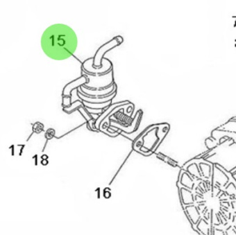 Nanni Diesel 970302831 - Fuel Feed Pump Assembly for HE and N Series Engines