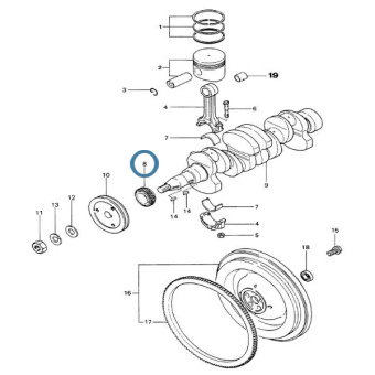 Vetus STM3445 - Crankshaft Gear m4.14