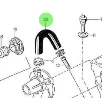 Nanni Diesel 970144310 - Fresh Water Return Hose for HE Series Engines