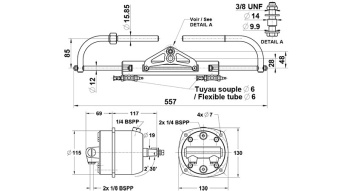 Lecomble & Schmitt 2203349 LS 125 Pro Steering Kit - 10m Hose
