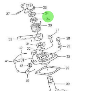 Nanni Diesel 970141310 - Nut for Accelerator and Governor Linkages