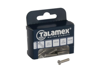 Talamex Stainless Steel AISI 316 Countersunk Flat Head Screw DIN 963 M4x20 (84 pcs)