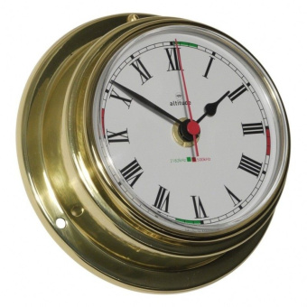 Altitude Quartz Clock Radio Silence Brass Front Loaded Ø125 mm