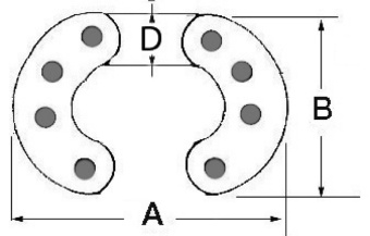 Osculati 01.672.08 - 8-pin connecting chain-link AISI 316 8 mm