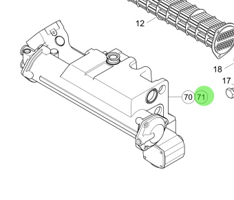 Steyr Z002408-1 - Painted Complete Exhaust Manifold for MO Series Engines
