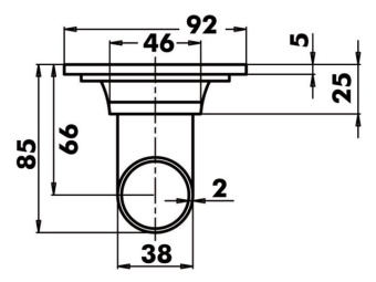 Oval Cockpit Drain 316 Stainless Steel