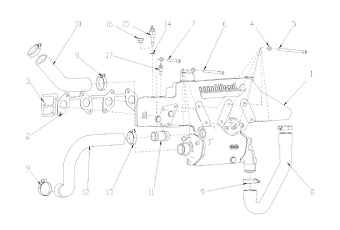 Nanni Diesel 48438184 - GASKET for N4.85 N4.100/N4.85 N4.100