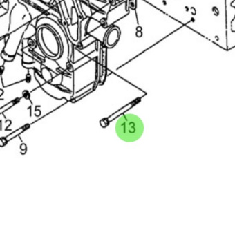 Nanni Diesel 970301929 - Timing Gear Case Bolt for N4 and HE Series Engines