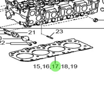 Nanni Diesel 970313935 - Cylinder Head Gasket for T4 Series Engines