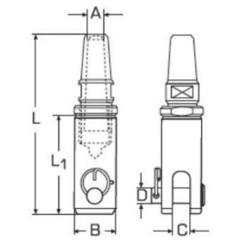 Manual Crimped Clevis End Cap Ø8mm