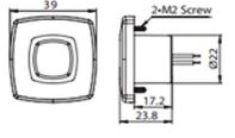 Hollex LED Stair Lamp Square 12V Double