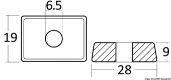 Tohatsu 3H660218000 4/6 HP 2/4-Stroke Zinc Anode - Osculati 43.640.20