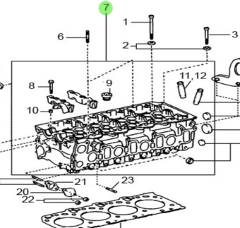 Nanni Diesel 970313932 - Cylinder Head Sub-Assembly for T4 Series Engines